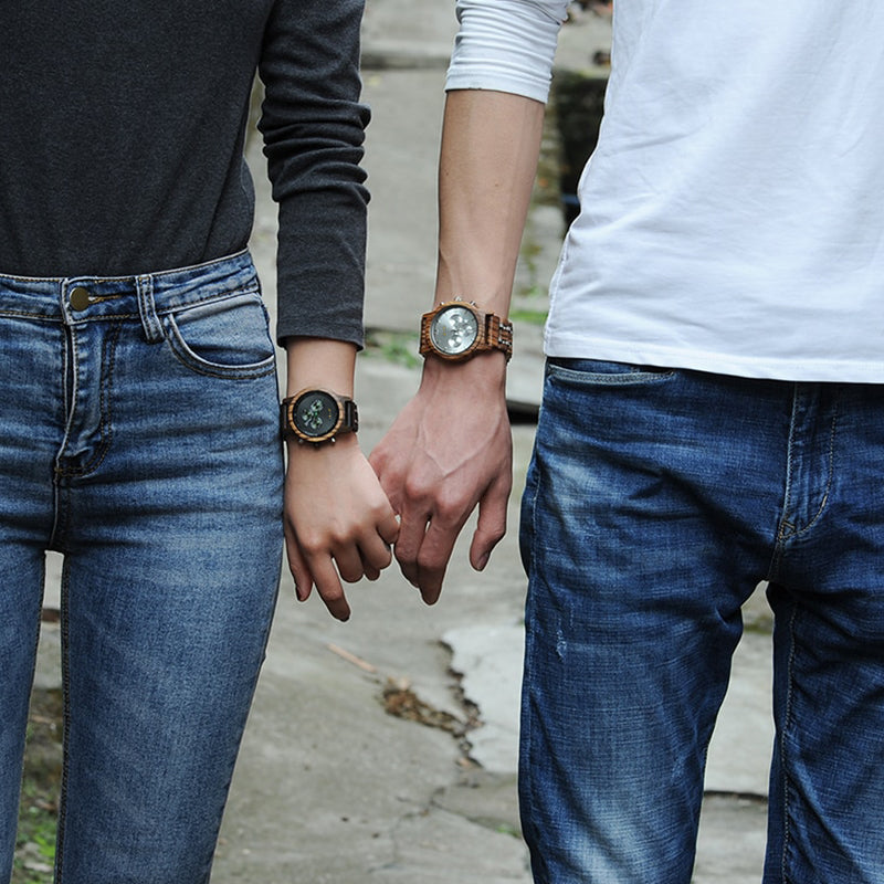 Natural wood watch | Amphigame S Zebrano | Gpa2po - Gpa2po