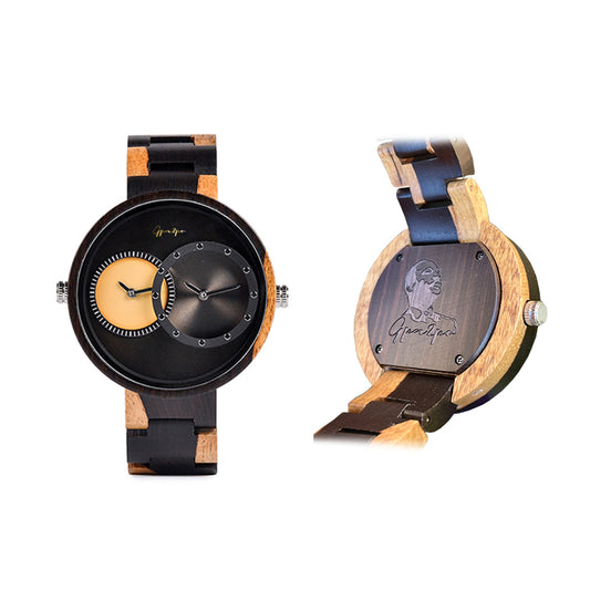 Natural wood watch | Guardian Ebony / Zebrano | Gpa2po - Gpa2po
