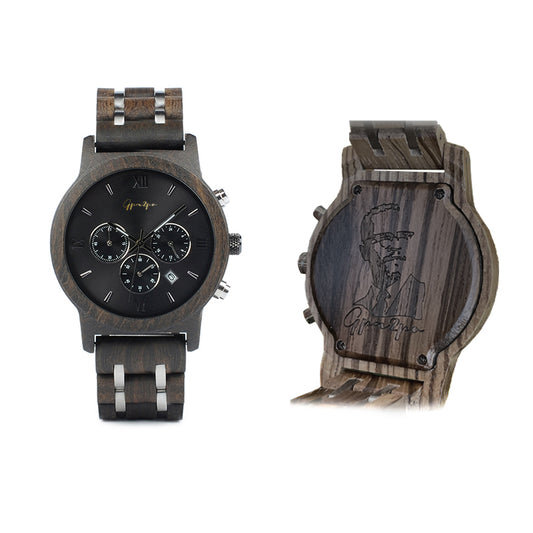 Natural wood watch | Amphigame L Zebrano | Gpa2po - Gpa2po