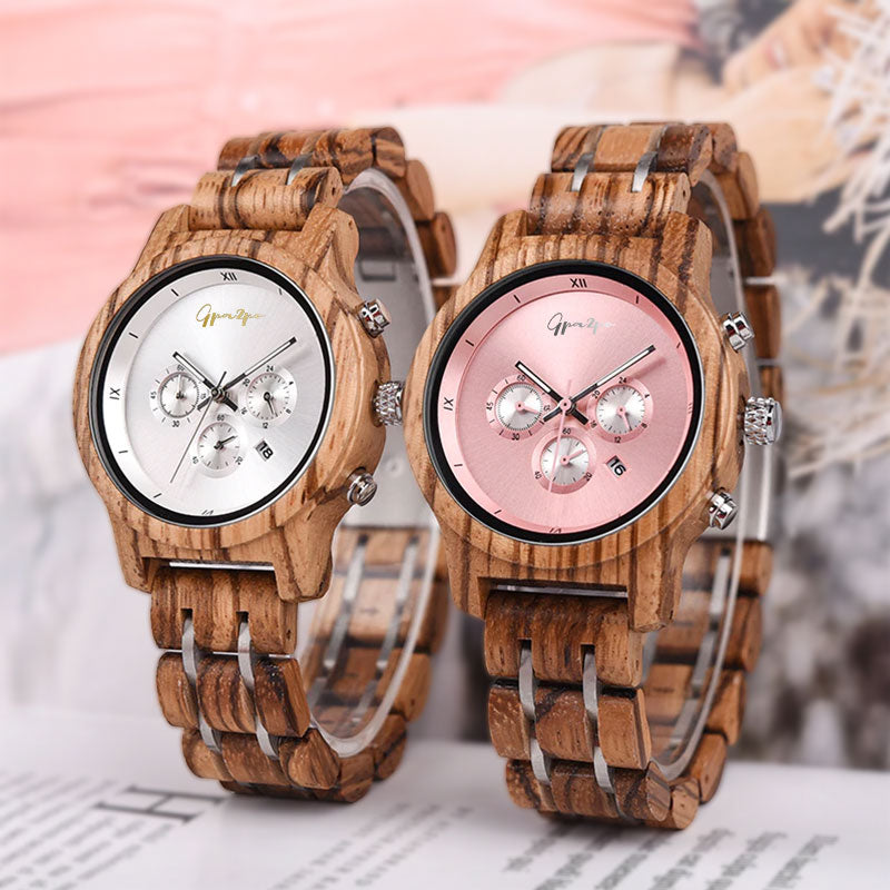 Natural wood watch | Amphigame S Zebrano | Gpa2po - Gpa2po