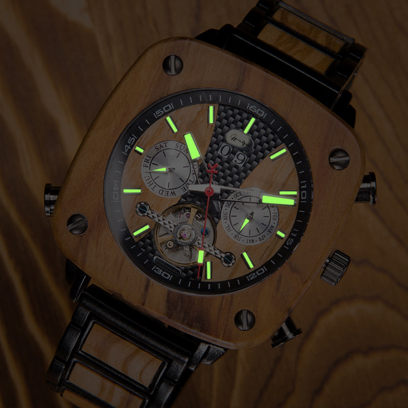 Natural wood watch | Memento Ebony / Olive |Gpa2po - Gpa2po
